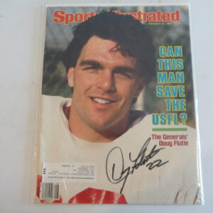 DOUG FLUTIE AUTOGRAPHED FEB.25,1985 SPORTS ILLUSTRATED - CAN THIS MAN SAVE THE USFL?